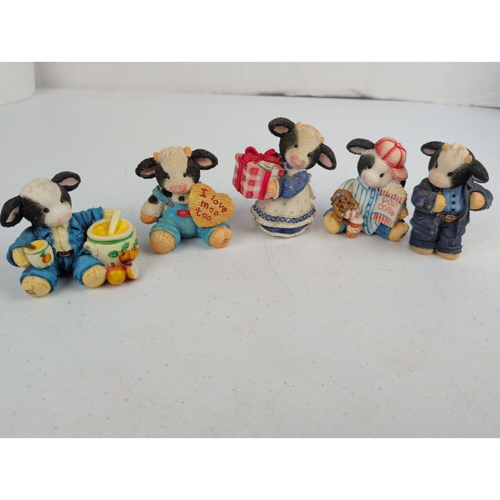 Mary's Moo Moos Enesco Lot of 5 Figurines 1993 Hand Numbered